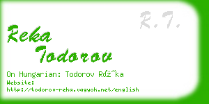reka todorov business card
